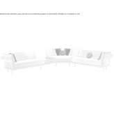 Narożna modułowa sofa ogrodowa z tkaniny Grub