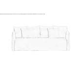 3-seater fabric garden sofa Proceno