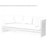 3-osobowa sofa ogrodowa z tkaniny Petrila
