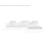 Sectional garden sofa with chaise longue Teague