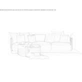 3-seater, sectional garden sofa made of fabric Endine