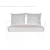 Two-seater garden sofa in aluminum and fabric Munising