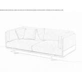 3-seater fabric garden sofa Casekow