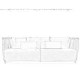 3-osobowa sofa ogrodowa z drewna tekowego Bradesti
