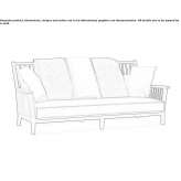 3-osobowa sofa ogrodowa iroko Proceno