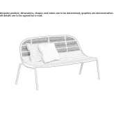 Two-seater, rope garden sofa Ekenrooi