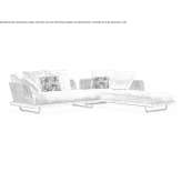 Modular garden sofa on a sled Meina