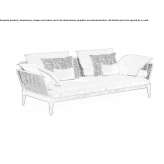 3-osobowa sofa ogrodowa z tkaniny Plestan