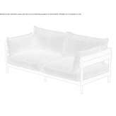 Dwuosobowa sofa ogrodowa z drewna tekowego i tkaniny Langweid