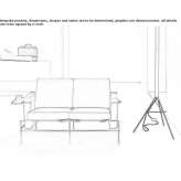 2-seater fabric sofa Gardanne