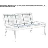 Two-seater garden sofa made of technical fabric Panuaya