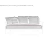 3-seater garden sofa in aluminum and fabric Munising
