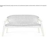 Dwuosobowa sofa ogrodowa z włókna syntetycznego Pierz