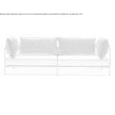 Modular 3-seater acrylic garden sofa Chajul