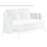 Dwuosobowa sofa ogrodowa z tkaniny Hansbeke