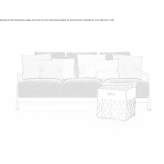 3-seater fabric garden sofa with removable cover Pavlysh