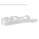 Segmentowa sofa ogrodowa z tkaniny Kalinin