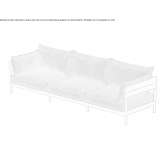 3-osobowa sofa ogrodowa z drewna tekowego i tkaniny Langweid