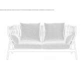 2-osobowa poliestrowa sofa ogrodowa Pavie