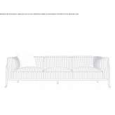 3-osobowa sofa ogrodowa z tkaniny Pucara