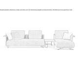 Sectional fabric garden sofa with removable cover Koczala