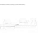 Sectional garden sofa made of fabric Trabanca