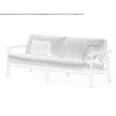 Tapicerowana drewniana sofa ogrodowa Hombeek
