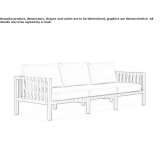 3-osobowa sofa ogrodowa z drewna tekowego Salgar