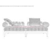 Dwuosobowa sofa ogrodowa z tkaniny Satovcha