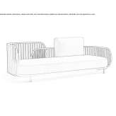 Garden sofa in aluminum and Sunbrella® Attard