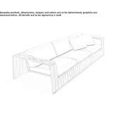 4-osobowa sofa ogrodowa z tkaniny Graben