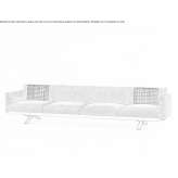 4-seater fabric garden sofa Cessy