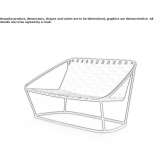 Garden bench made of steel and elastic straps Keene