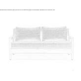 Two-seater teak garden sofa Baradili