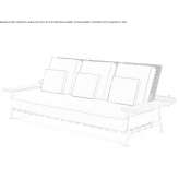 Fabric garden sofa Pistoia