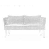 Two-seater, rope garden sofa Ponca