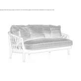 Dwuosobowa sofa ogrodowa z tkaniny Oakboro
