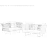 Dwuosobowa sofa ogrodowa z tkaniny Okunevka