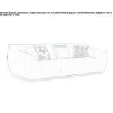 Sofa materiałowa 3-osobowa Hialeah