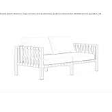 Two-seater garden sofa Salgar