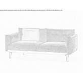 Dwuosobowa sofa ogrodowa z tkaniny Cessy