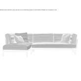 Tkaninowa sofa ogrodowa z szezlongiem Satovcha