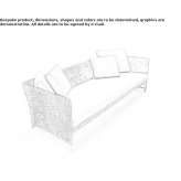 3-osobowa sofa ogrodowa z tkaniny Edinburg
