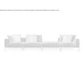 Sectional garden sofa made of fabric Capena