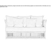 Two-seater garden sofa made of synthetic fiber Legnano