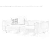 Segmentowa sofa materiałowa Santes
