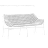 Two-seater fabric garden sofa Paraiso
