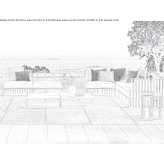 Sectional garden sofa Camisano