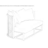 Upholstered garden sofa Camisano