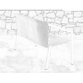 Push to sofa ogrodowa z aluminium malowanego proszkowo Halmagel
